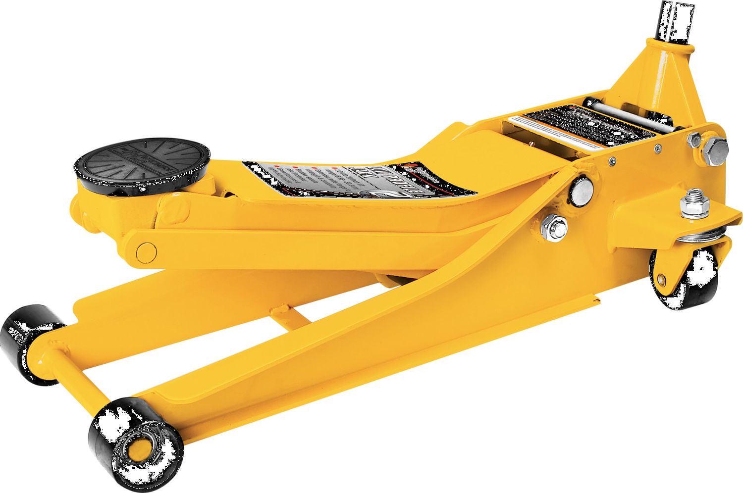 Performance Tool W1642 Professional Low-Profile Swiveling Floor Jack, 2-Ton Capacity, Lift Range 2-3/4-Inch to 20-Inch