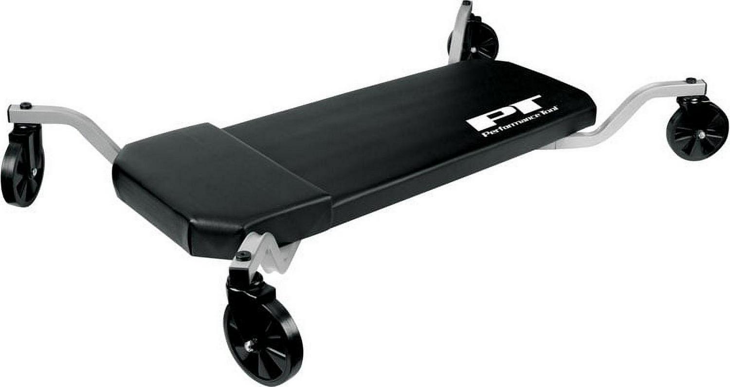 Performance Tool W85014 Low-Profile Oversized X-Frame Creeper with Extra Padding, 38 In., 5 In. Casters, 2 in. of Cushioning, Black