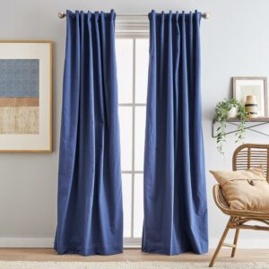 Peri Home Sanctuary Backtab, Indigo, 50" x 84", Cotton, Panel Pair