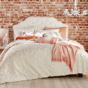 Peri Home Vintage Tile 3 Piece Full/Queen Comforter Set, Linen, Cotton, Microsculpted, Polyfill, Adult