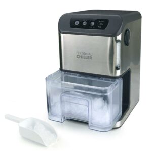 Personal Chiller Portable Countertop Ice Maker, Ice Nuggets, Stainless Steel