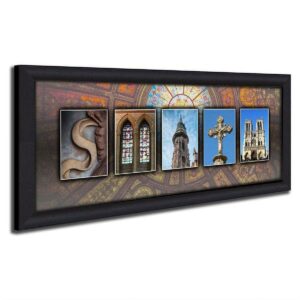Personalized Cathedral Name Wall Art, Live Previews, Choose Each Photo, Multiple Options
