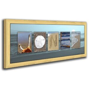 Personalized Coastal Beach Name Canvas Wall Art, Live Previews, Choose Each Photo, Multiple Options