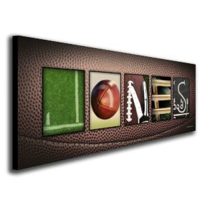 Personalized Football Wall Art, Live Previews, Choose Each Photo, Multiple Options