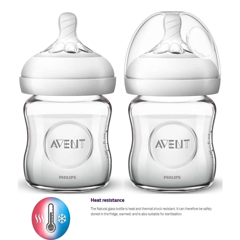 Philips Avent Natural Glass Bottle Baby Gift Set, SCD201/01 - Image 6