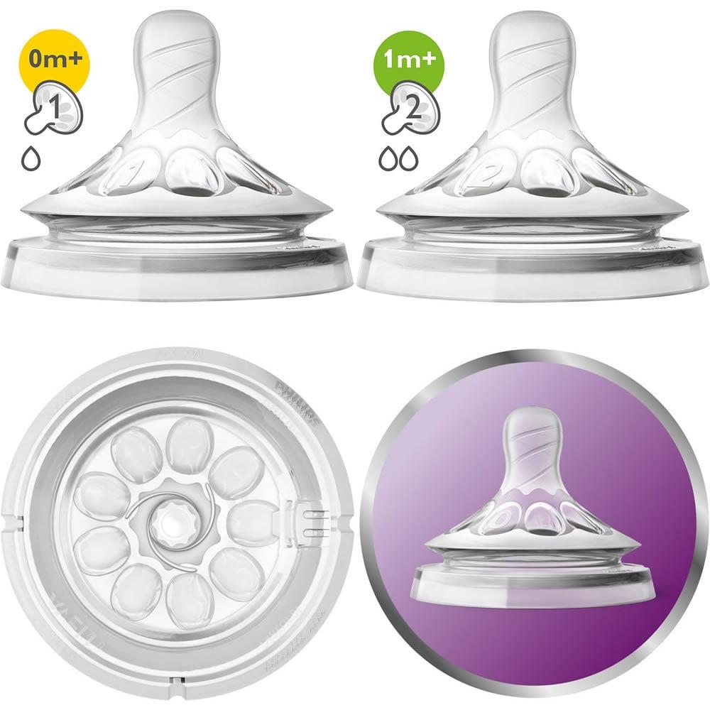 Philips Avent Natural Glass Bottle Baby Gift Set, SCD201/01 - Image 2