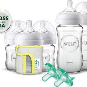Philips Avent Natural Glass Bottle Baby Gift Set, SCD201/01