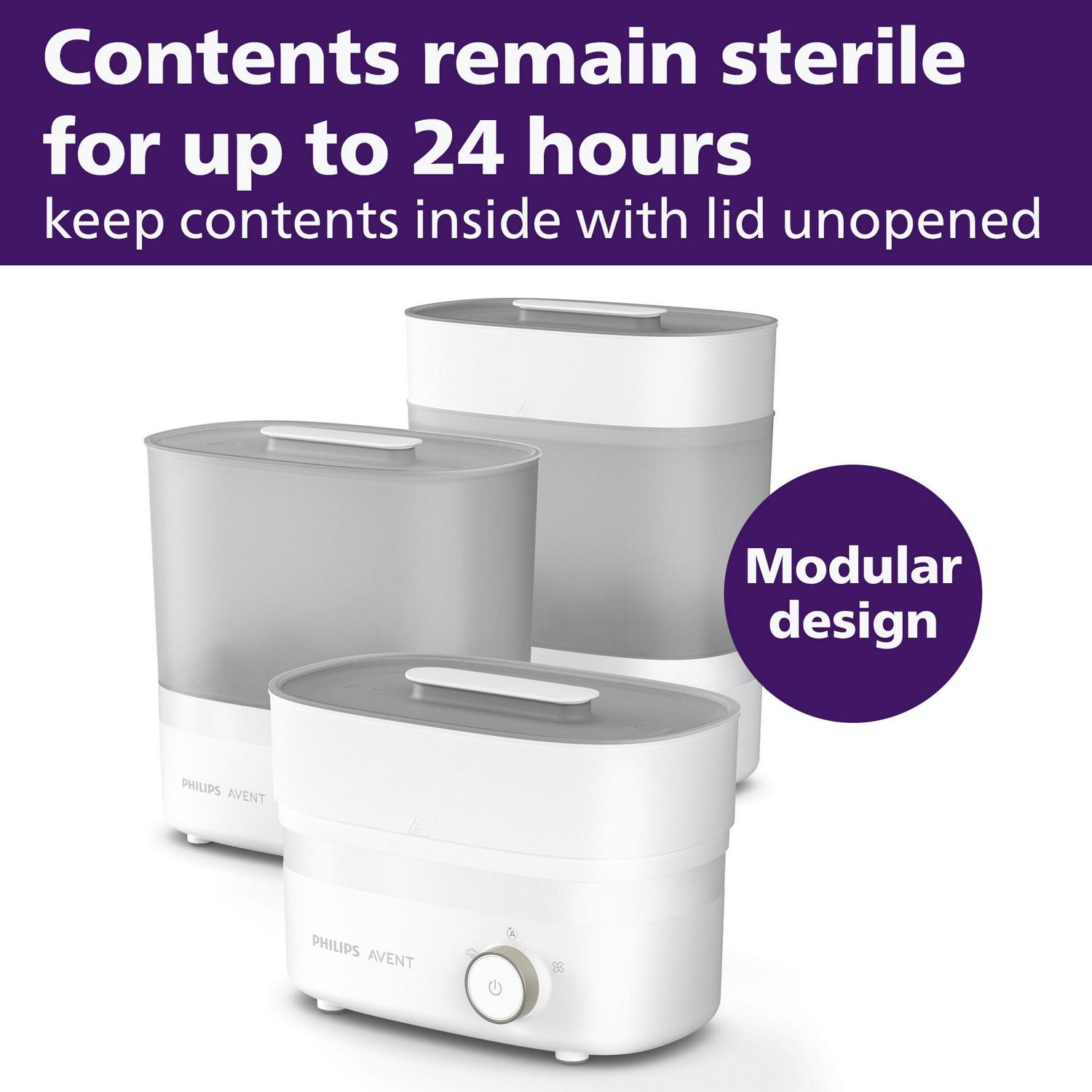 Philips Avent Premium Baby Bottle Sterilizer with Dryer SCF293/00 - Image 5