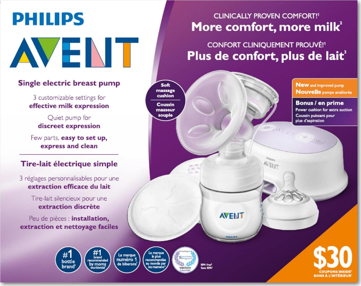Philips Avent Single Electric Breast Pump, SCF332/21 - Image 3