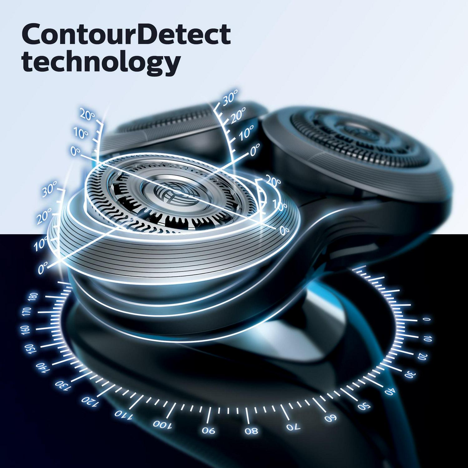 Philips Norelco 9300 Rechargeable Wet & Dry Electric Shaver with Smartclean, Travel Case, Click-On Precision Trimmer, S9311/84 - Image 4