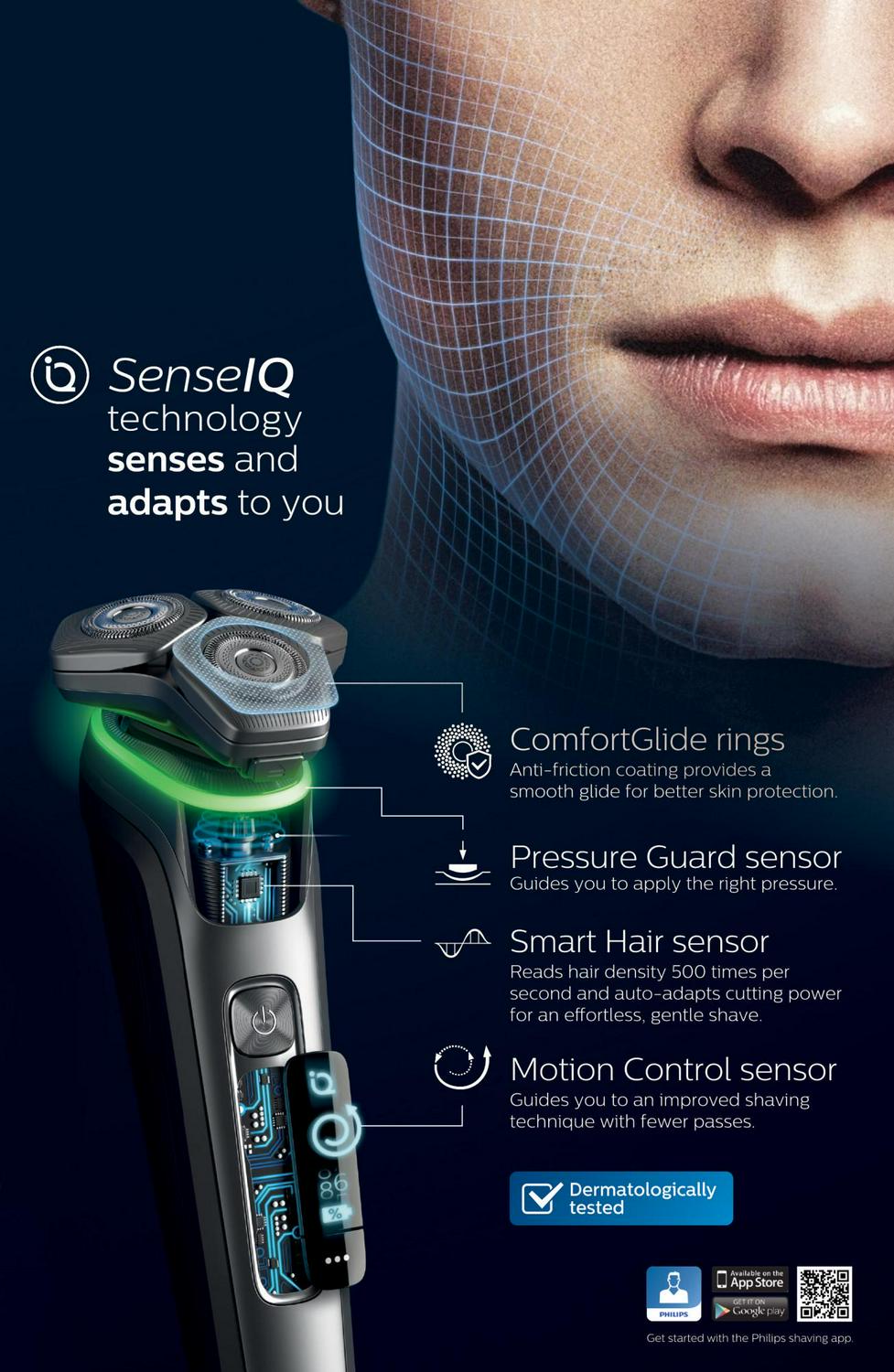 Philips Norelco 9500 Rechargeable Wet & Dry Electric Shaver with Quick Clean, Travel Case, Pop Up Trimmer, S9985/84 - Image 11