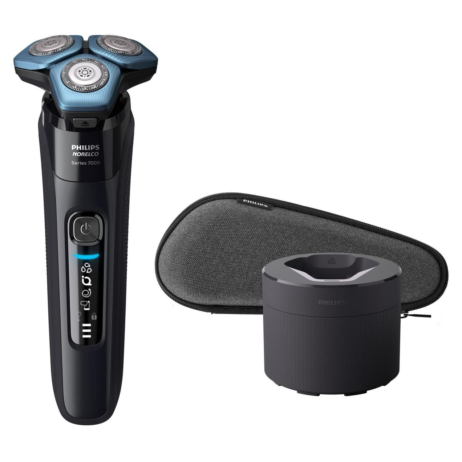 Philips Norelco Shaver 7500, Rechargeable Wet & Dry Electric Shaver with Senseiq Technology, Quick Clean Pod, Travel Case and Pop-Up Trimmer, S7783/84