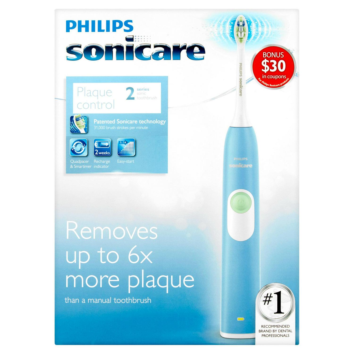 Philips Sonicare 2 Series Plaque Control Rechargeable Electric Toothbrush, Steel Blue HX6211/46 - Image 4