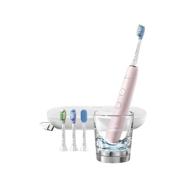 Philips Sonicare ($20 Rebate Available) DiamondClean Smart 9500 Electric, Rechargeable toothbrush for Complete Oral Care, with Charging Travel Case, 5 modes – 9500 Series, Pink, HX9924/21