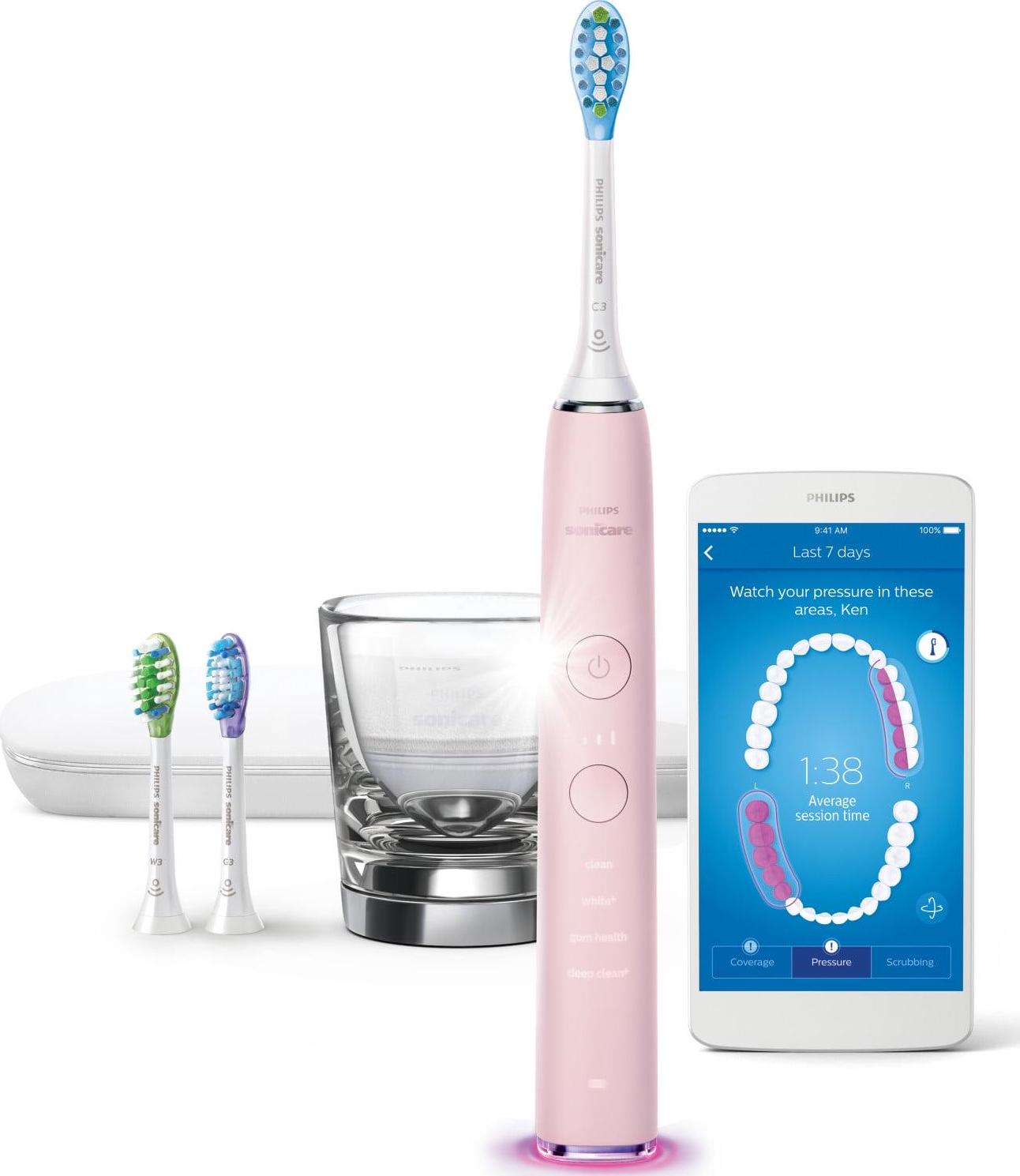 Philips Sonicare Diamondclean Smart Electric, Rechargeable Toothbrush For Complete Oral Care – 9300 Series, Pink, HX9903/21 - Image 21