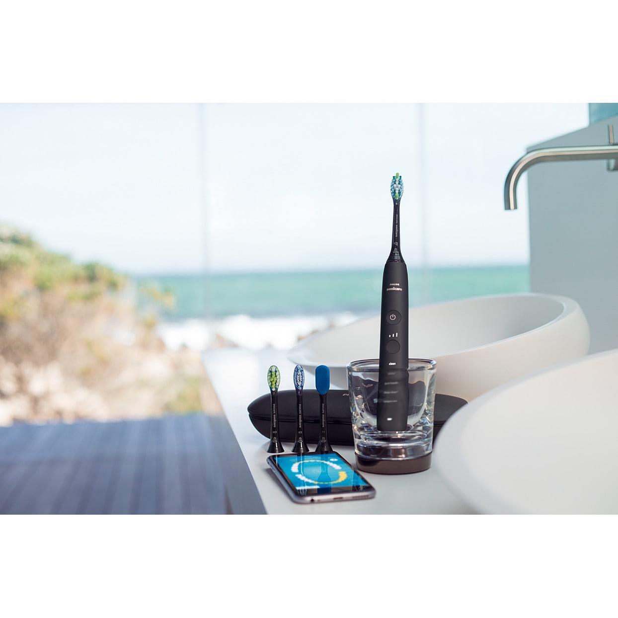 Philips Sonicare Diamondclean Smart Electric, Rechargeable Toothbrush For Complete Oral Care, with Charging Travel Case, 5 Modes – 9500 Series, Black, HX9924/11 - Image 7