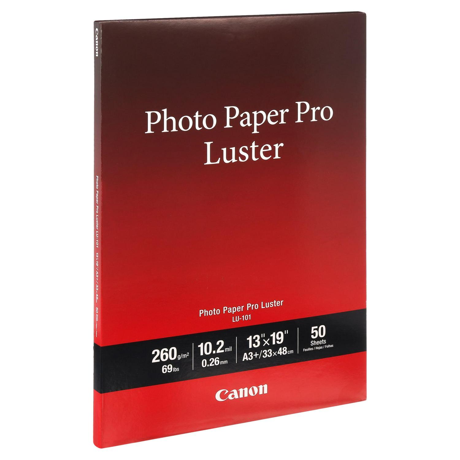 Canon LU-101 Luster Inkjet Photo Paper (6211B005), 13" x 19", White, 50 Sheets/Pack - Image 6