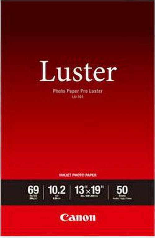 Canon LU-101 Luster Inkjet Photo Paper (6211B005), 13" x 19", White, 50 Sheets/Pack - Image 3