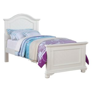 Picket House Addison White Twin Panel Bed in White