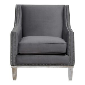 Picket House Furnishings Aster Accent Arm Chair in Charcoal