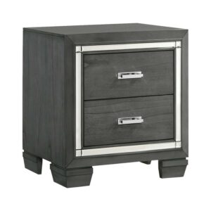 Picket House Furnishings Kenzie 2 Drawer Nightstand in Gray