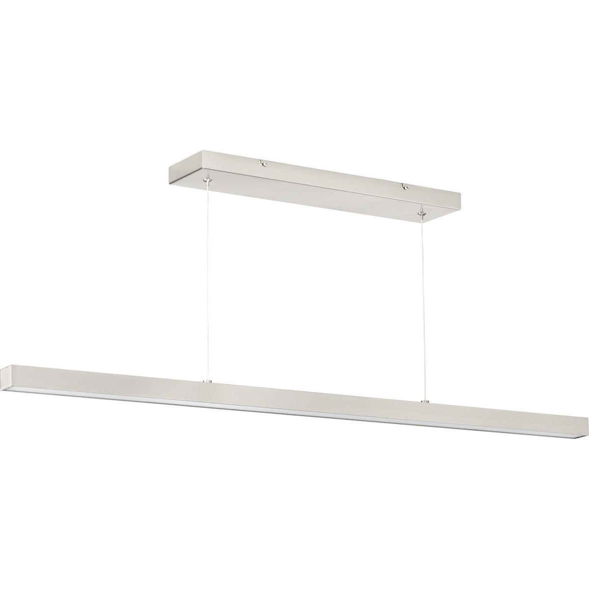 Progress Lighting, Planck Collection, 1-Light LED Pendant, Brushed Nickel, Polycarbonate Shade