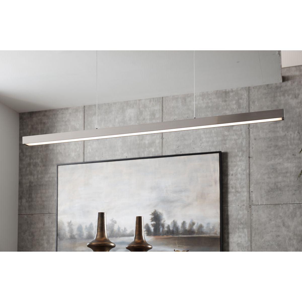Progress Lighting, Planck Collection, 1-Light LED Pendant, Brushed Nickel, Polycarbonate Shade - Image 4