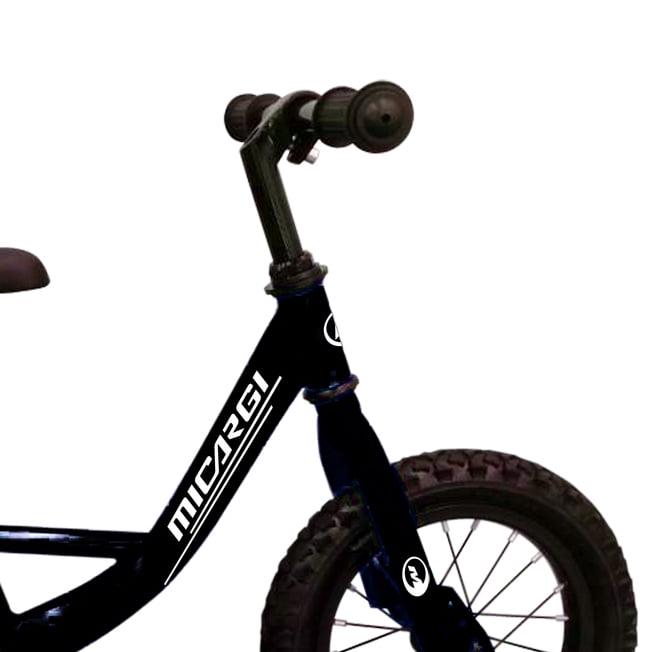 PlayWorld 12" Push Bike Balance Bicycle Steel Frame Air Tire, Black Wheel Kid's Bike - Black - Image 6