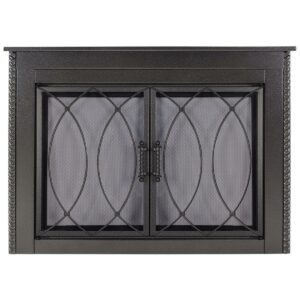 Pleasant Hearth Amhearst Collection Fireplace Glass Door, Large