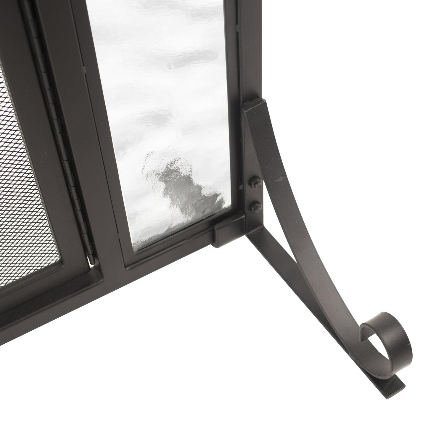 Pleasant Hearth Manchester Steel and Glass Fireplace Screen (Large Size) - Image 7