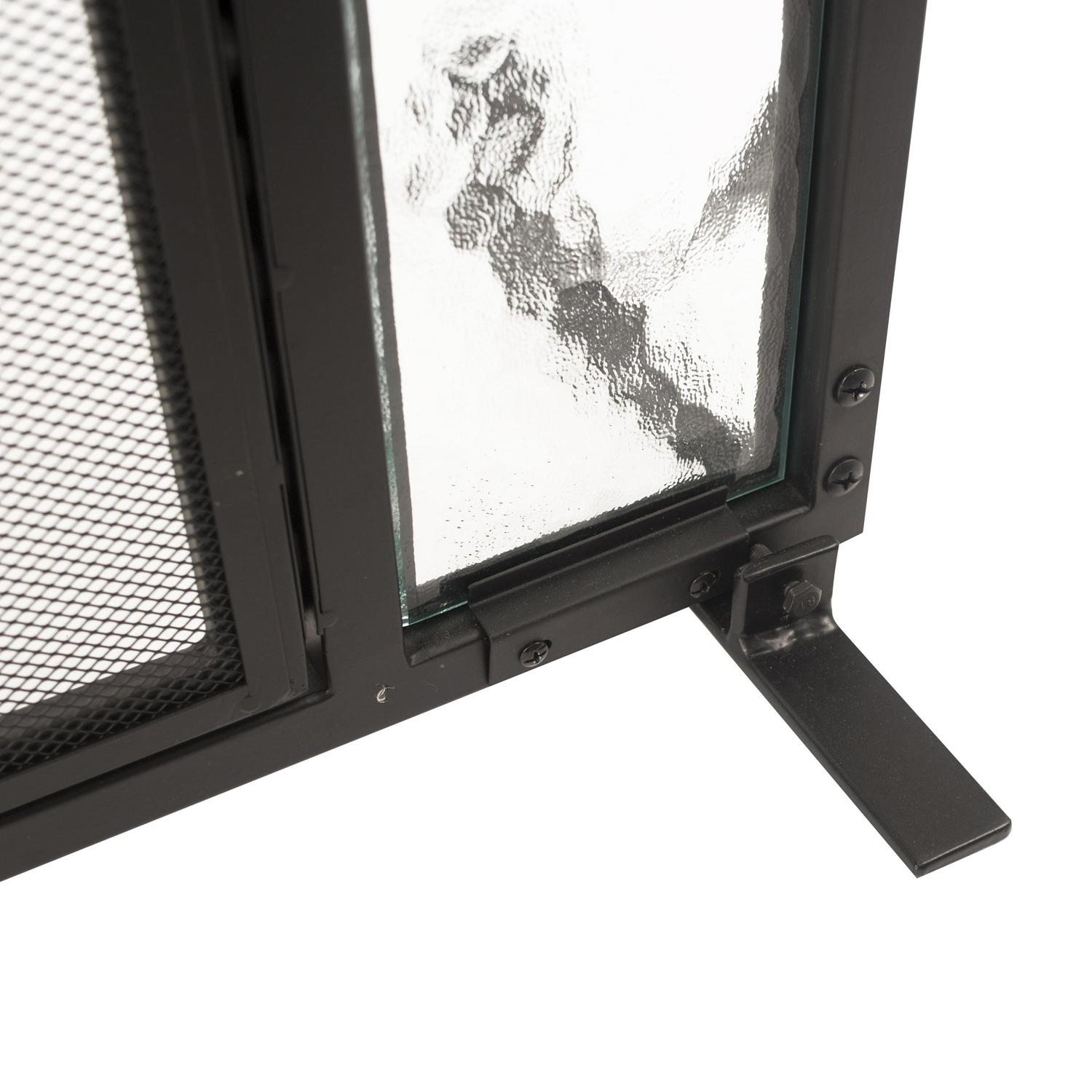 Pleasant Hearth Manchester Steel and Glass Fireplace Screen (Large Size) - Image 9