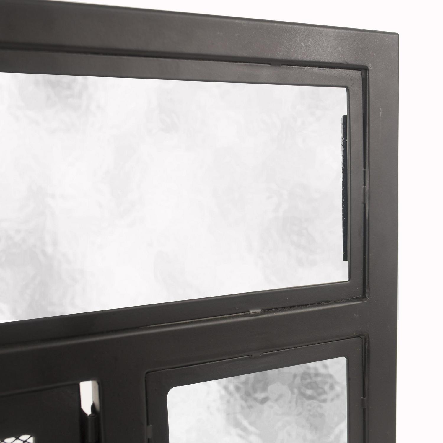 Pleasant Hearth Manchester Steel and Glass Fireplace Screen (Large Size) - Image 8