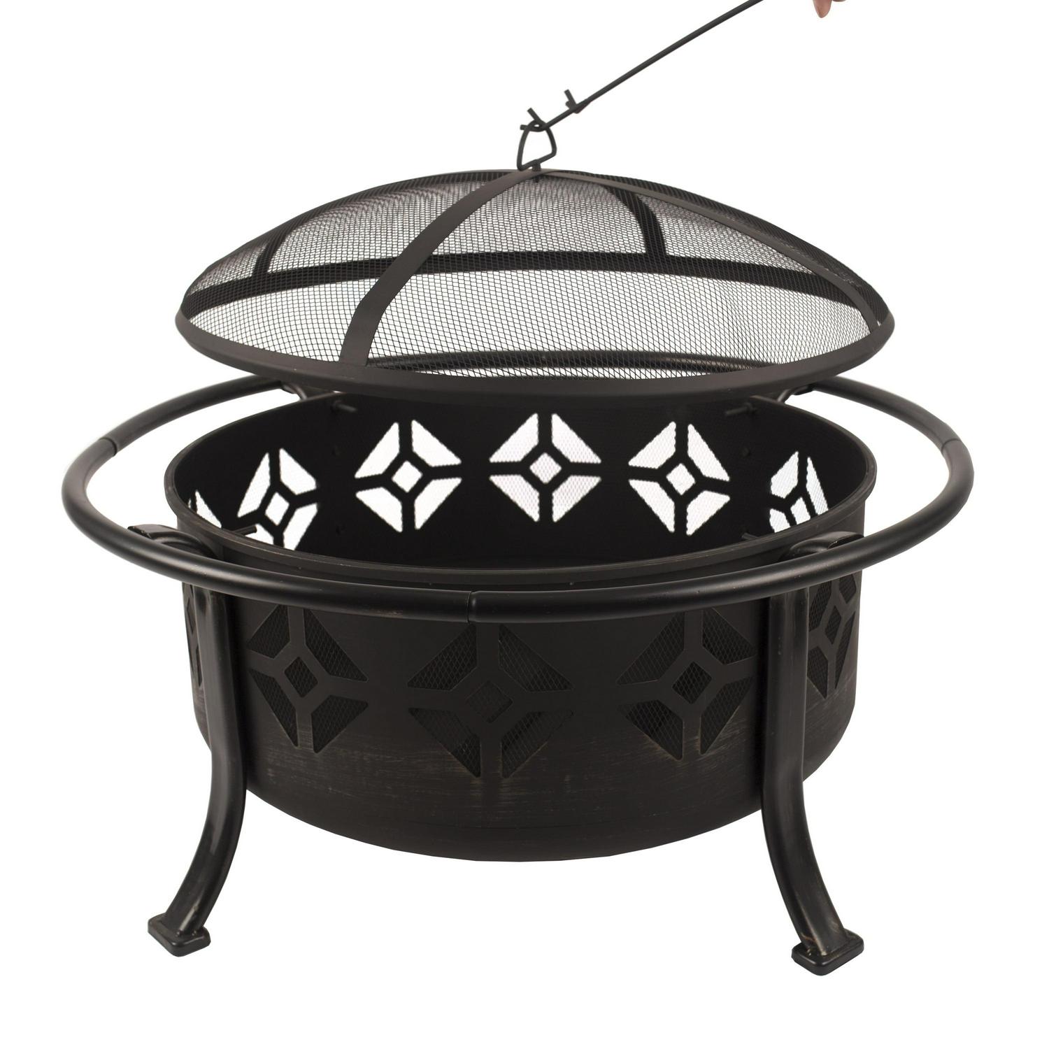 Pleasant Hearth Wood Burning OFW110R Sunderland Deep Bowl Fire Pit - Image 4