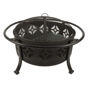 Pleasant Hearth Wood Burning OFW110R Sunderland Deep Bowl Fire Pit