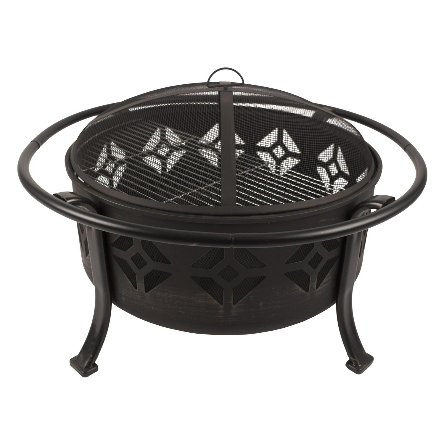Pleasant Hearth Wood Burning OFW110R Sunderland Deep Bowl Fire Pit