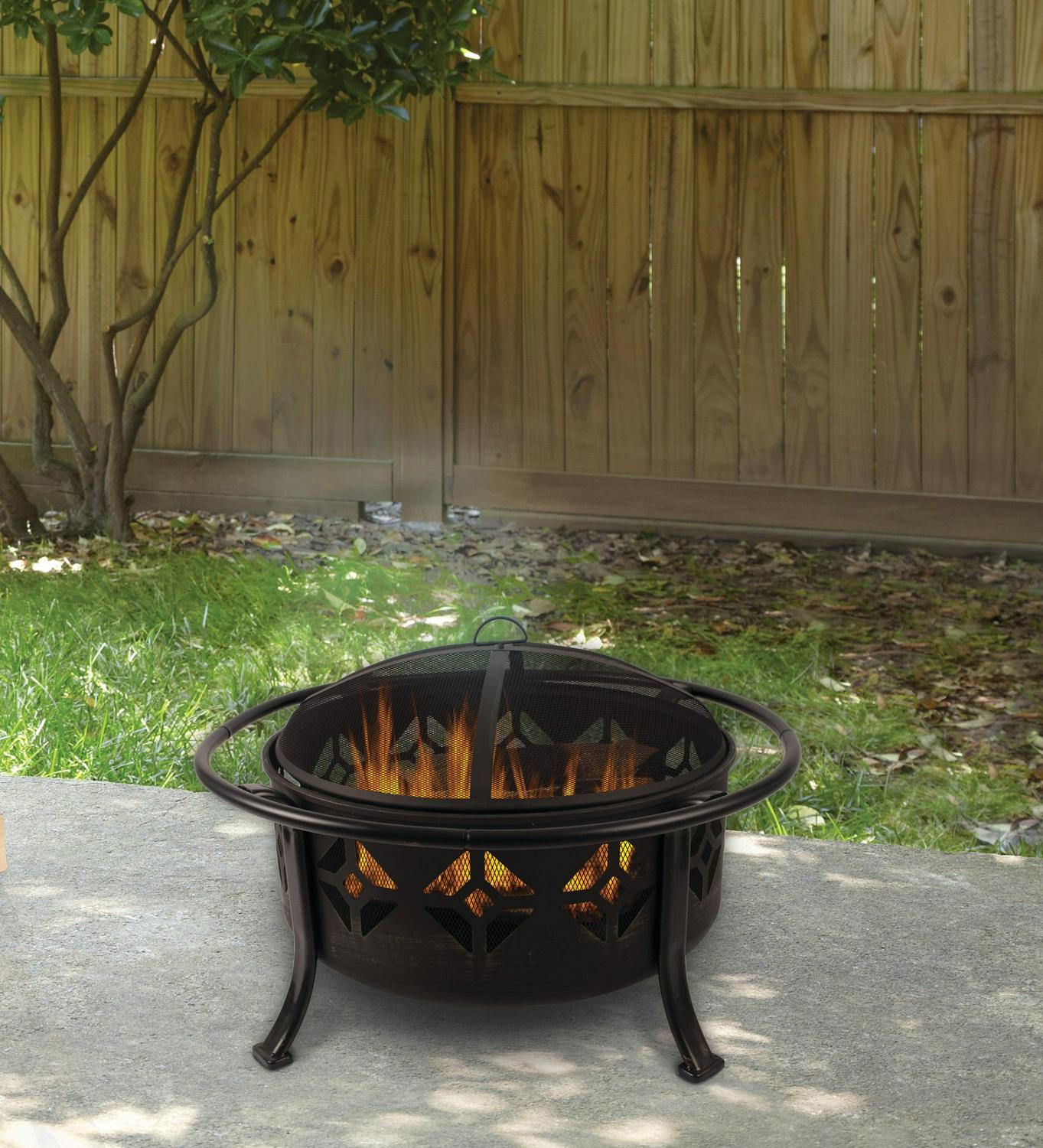 Pleasant Hearth Wood Burning OFW110R Sunderland Deep Bowl Fire Pit - Image 8