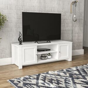 Polifurniture Dawson TV Stand fits TVs up to 55 inches White