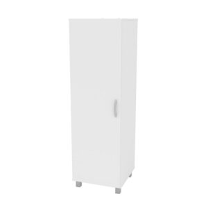Polifurniture Paris 60 in. 1 Door Storage Cabinet with 3 Shelves, White