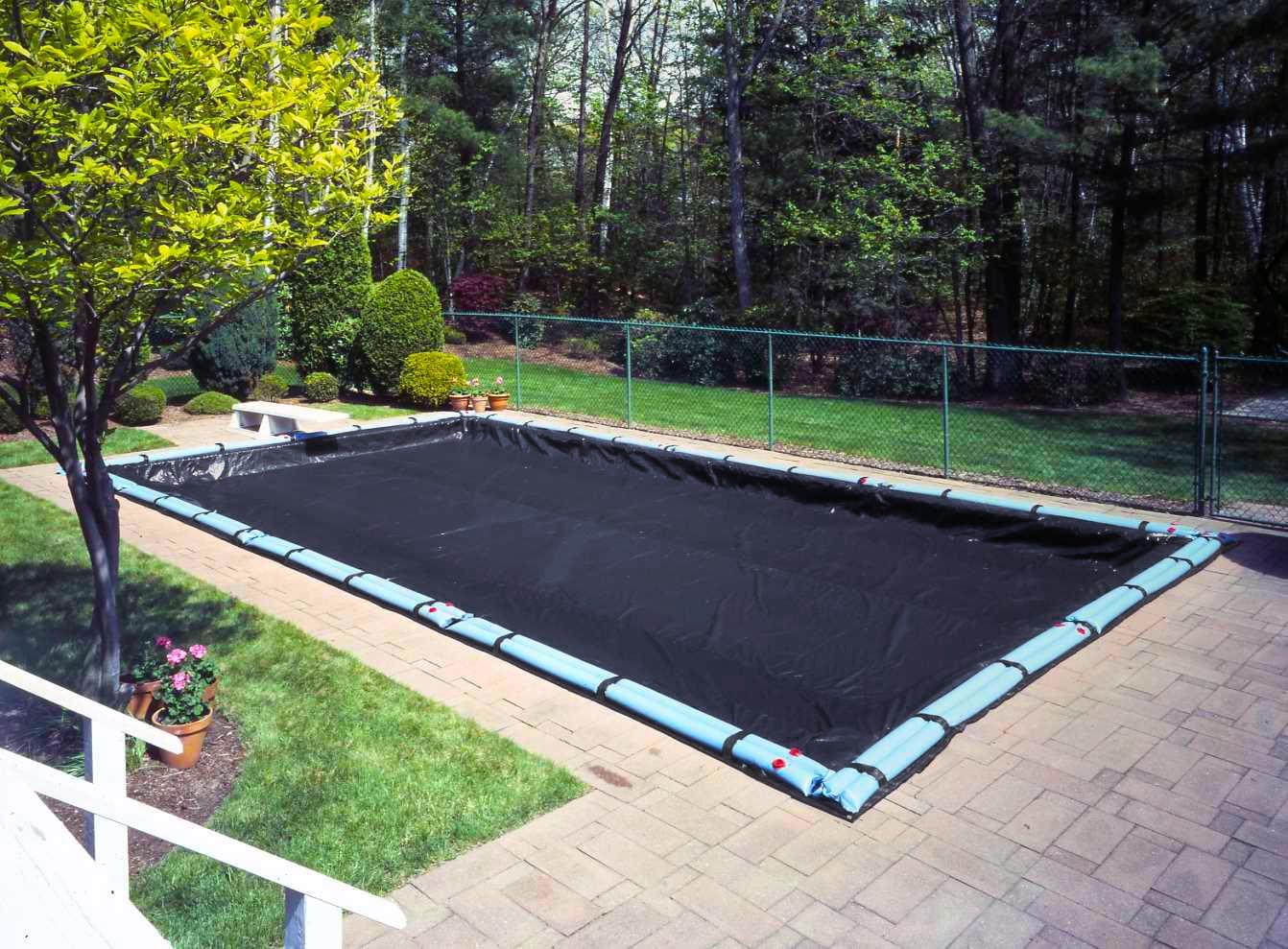 Pool Mate 8 Year Classic Navy Blue In-Ground Winter Pool Cover, 16 x 24 ft. Pool