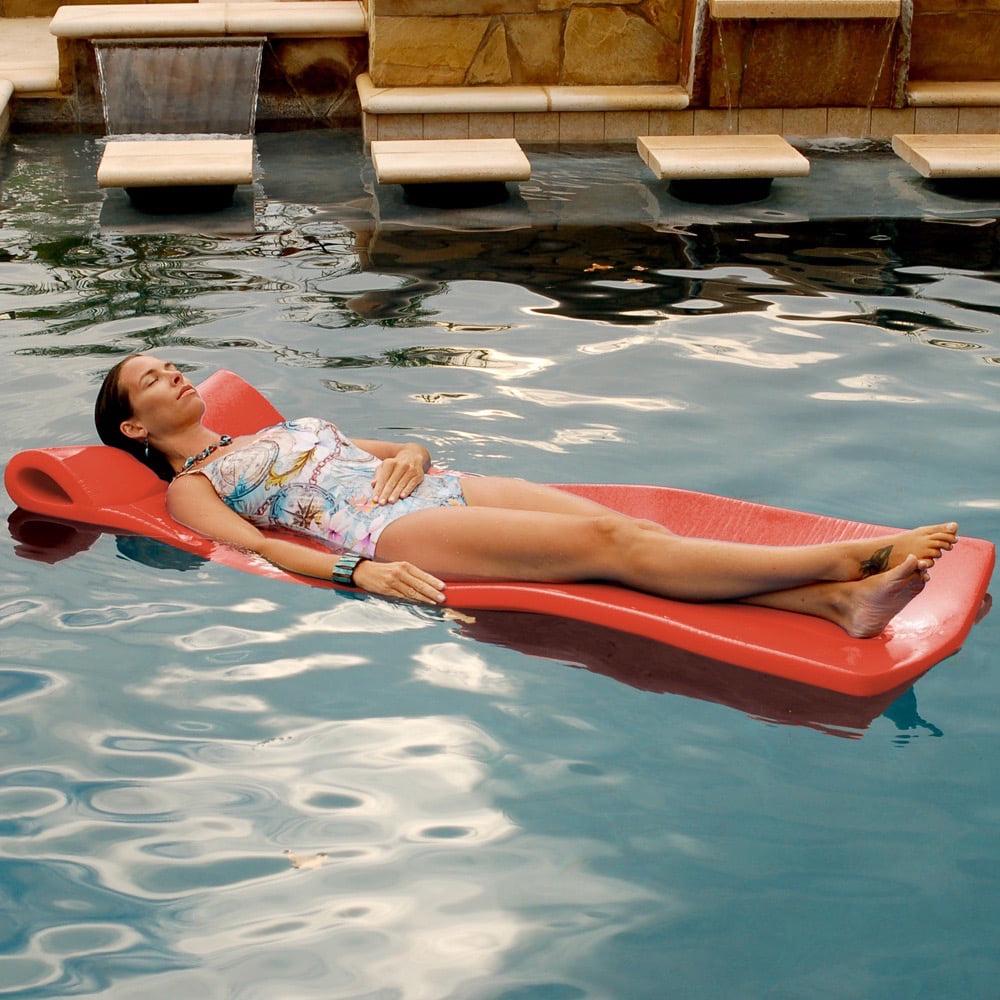 Pool Mate Foam Large Mattress Pool Float, Orange