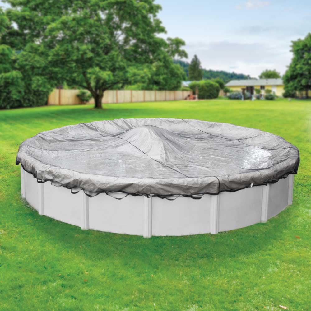 Pool Mate Heavy-Duty Leaf Net for Round Above-Ground Swimming Pool Winter Covers, 21 ft. Round Pool