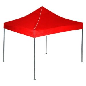 Stalwart 10x10 ft Pop Up Canopy Tent - UPF30 Beach Tent Sun Shelter, Red