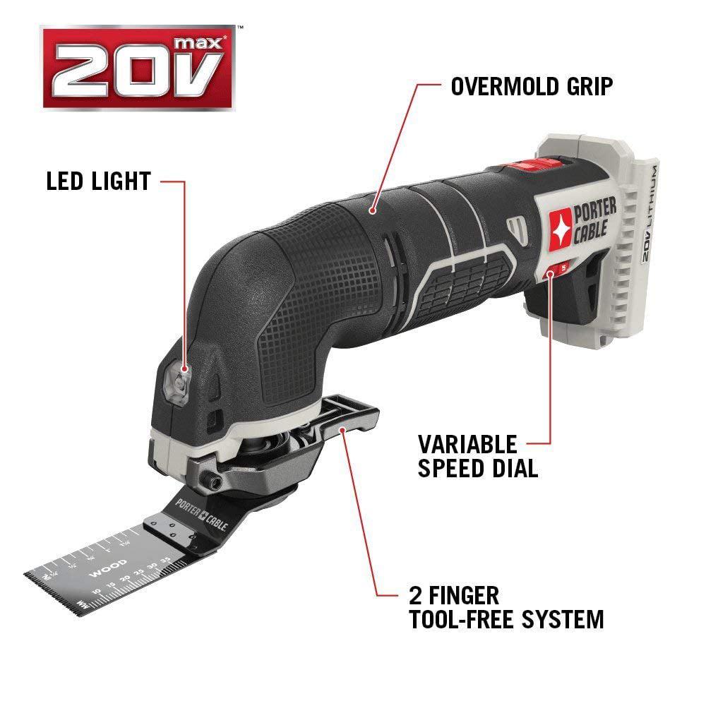 PORTER CABLE PCC710B 20V MAX Lithium-Ion Oscillating Tool (Bare Tool / Battery Sold Seperately) - Image 4