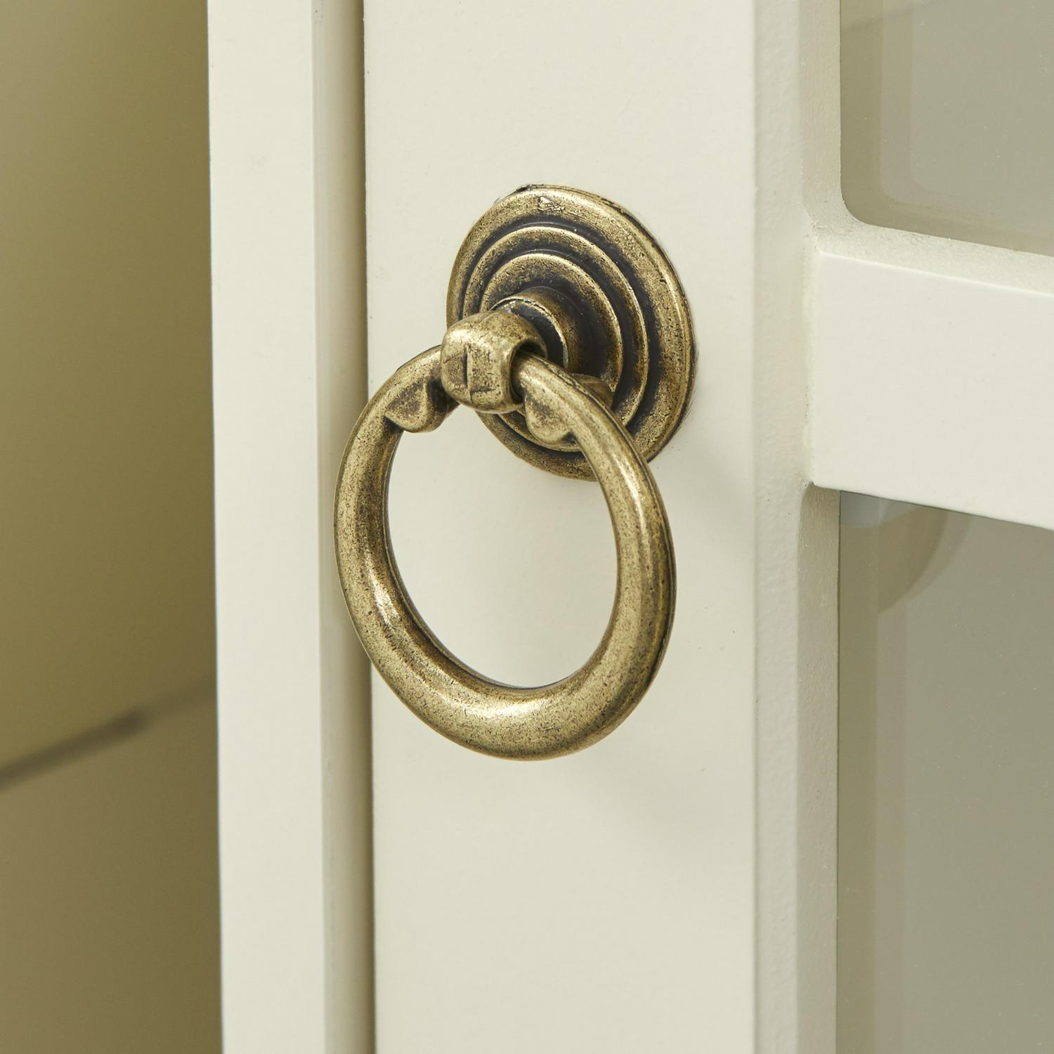 Simple Living Portland 2-Door Glass Cabinet Antique White - Image 5