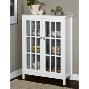 Portland Tall Cabinet, White/Grey