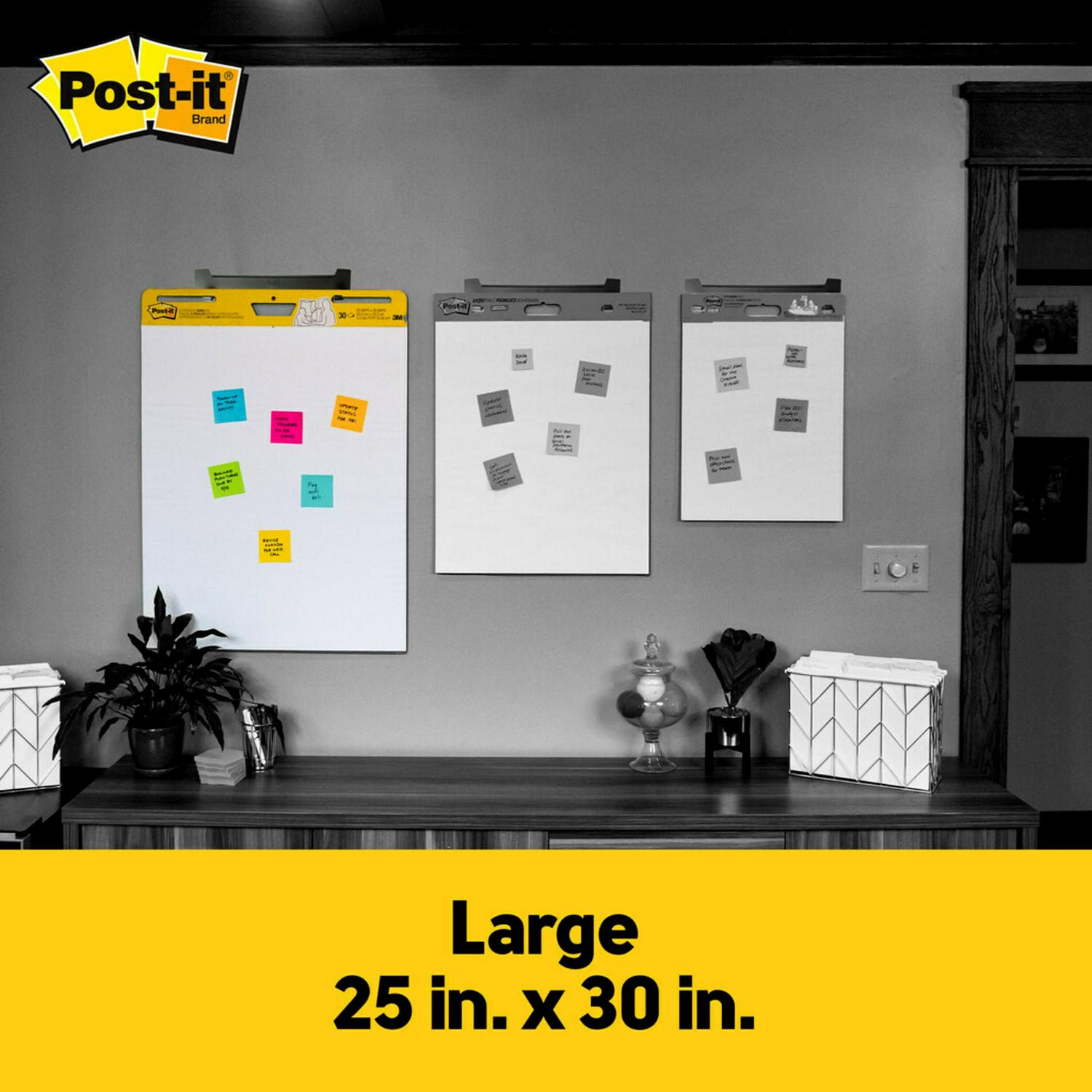 Post-it Super Sticky Easel Pad, 25" x 30", 30 Shts/Pad, White, 6 Pads - Image 9