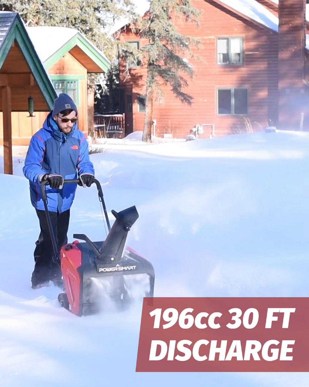 Powersmart 21 inch Single Stage 196CC Gas Snow Blower,PSS1210M - Image 5