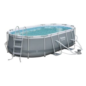 Bestway Power Steel 14' x 8'2" x 39.5" Oval Above Ground Pool Set, Family Pool, Durable, Corrosion-Resistant Construction, Easy, No-Tool Setup
