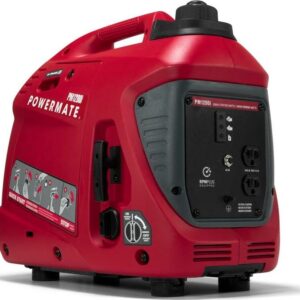 Powermate PM1200i - 1200 Watt Manual Start Gasoline Powered Inverter Generator, Powered by Generac, 50 ST