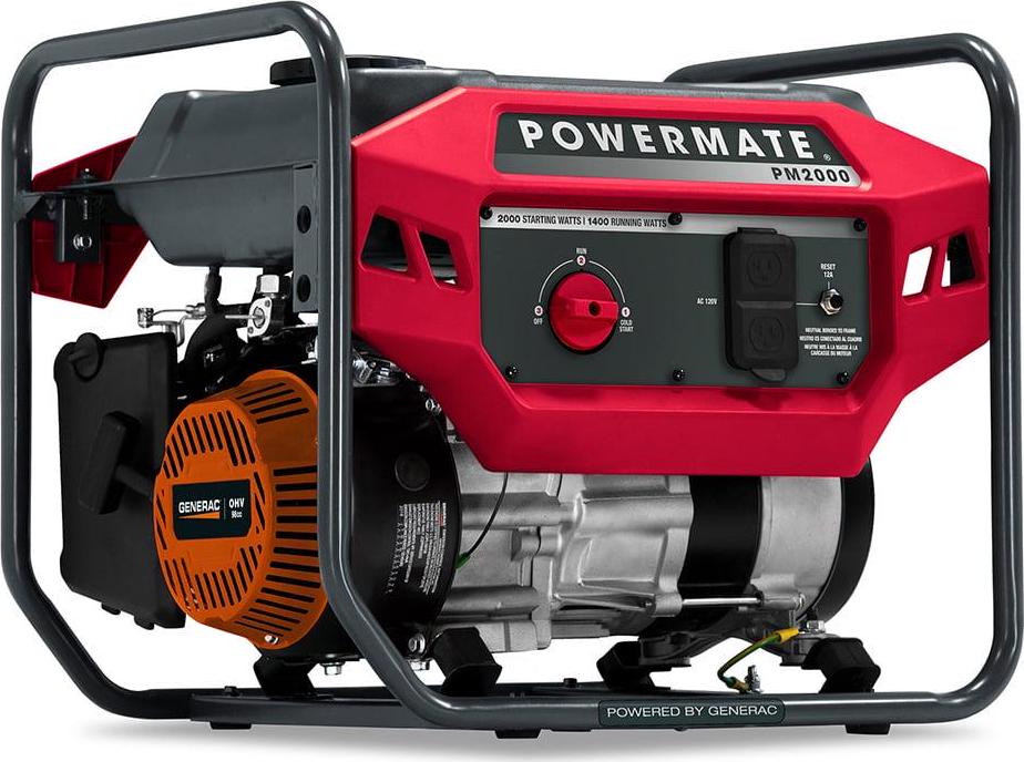 Powermate PM2000 - 2,000 Watt Gasoline Powered Portable Generator, 49 ST / CSA, Powered by Generac